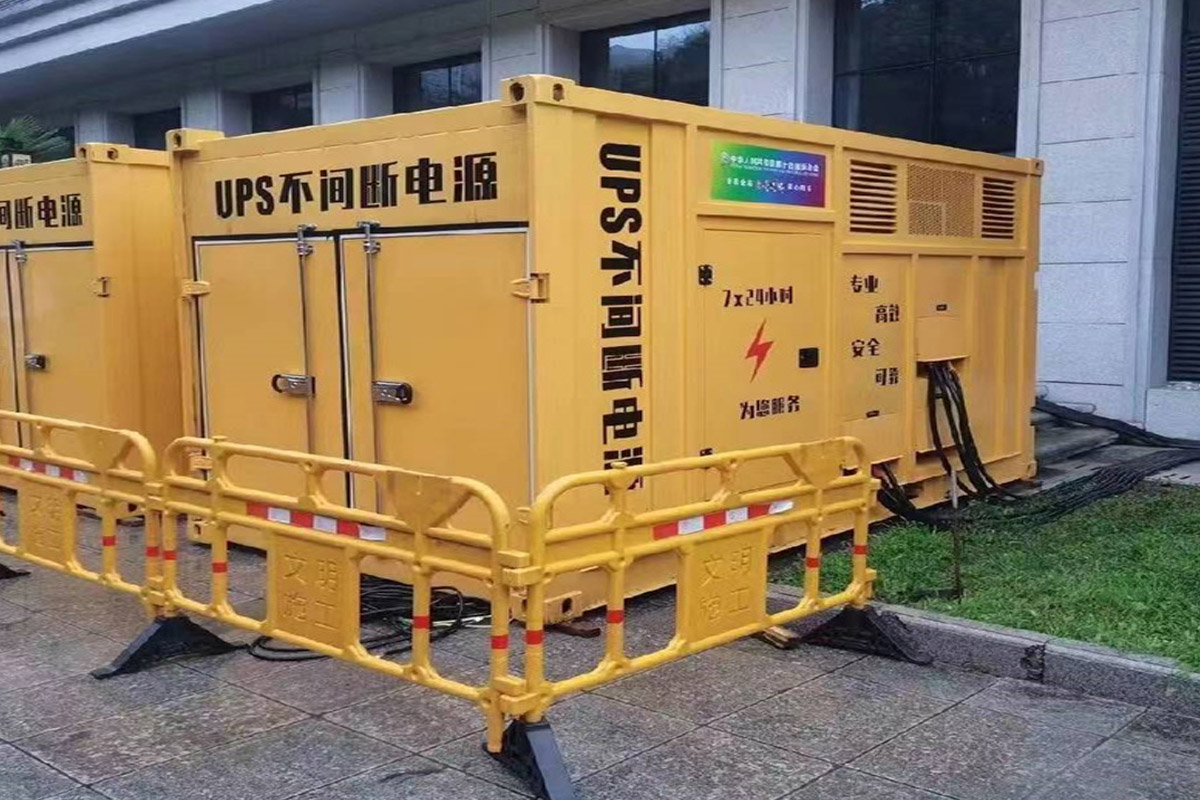 应县发电机租赁施工现场