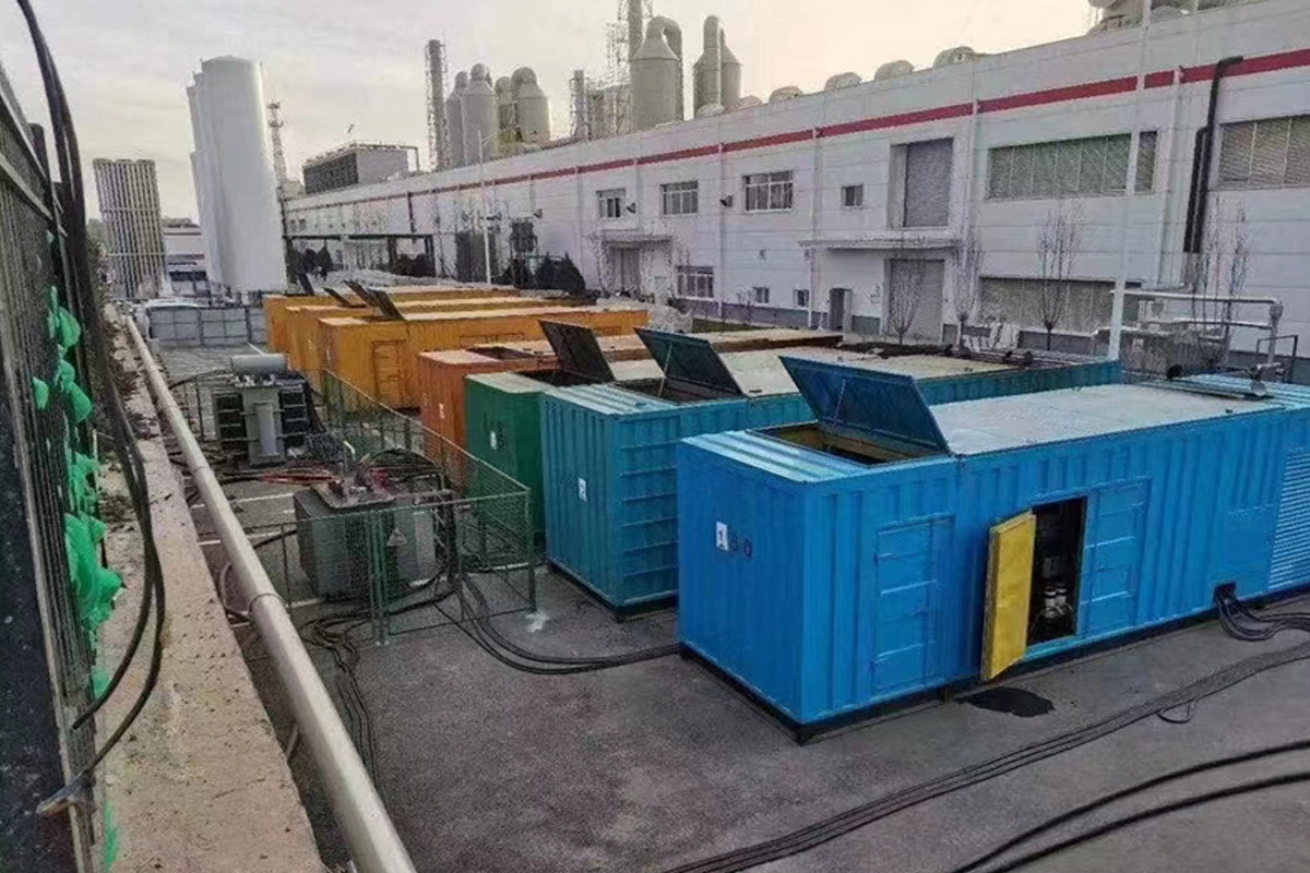 应县发电机租赁施工现场